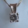 Diamond pendant & 9ct chain Image 7