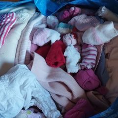 Bag of baby girl clothes
