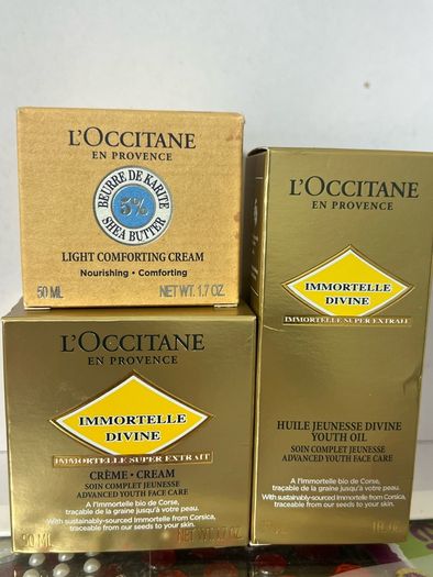 LOCCITANE light comforting cream + advanced youth face cream + advanced youth face care (brand new full size)