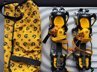 Grivel G12 NewMatic Crampons with Grivel Bag in Exceptional Condition