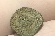 Charles I 1625-49 Rose Farthing Mint Mark Crescent &amp; Mullet