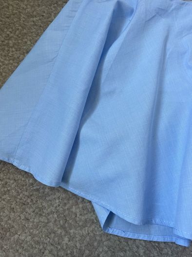 top Zara size large off the shoulder top cotton blue