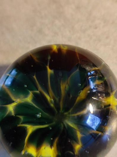 Kerry Irish Art Glass Paperweight Hand Blown in a Jade to Emerald Green 1980s