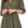 BA&SH khaki dress size 3 . Uk 12-14 Image 4