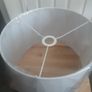 Shade/Large Round Gray Linen Lampshade .. Price Drop Image 2