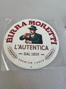 Moretti Beer Embossed Metal Sign 30.5 cm
