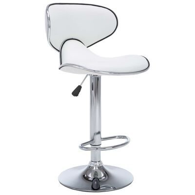NEW SALE | Bar Stools 2 pcs White Faux Leather