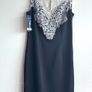 NEW Knee length Black Lace Bodycon Dress - Size UK 10 Image 4