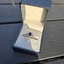 9ct White Gold Sapphire Square Halo Cluster Ring Image 3