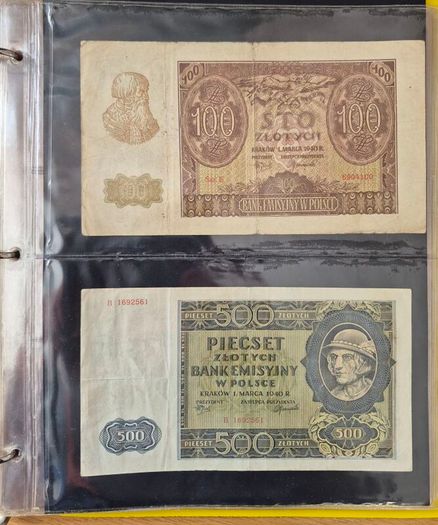 Old Polish banknotes from 1919 to 1994