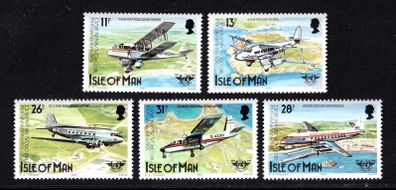 1984 Isle of Man 50th Anniversary of First Official Airmail to the Isle of Man and 40th Anniversary of international Civil Aviation Organisation Commemorative Stamp Mint Never Hinged (MNH)