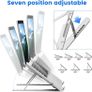 Adjustable Laptop Stand for Desk Foldable & Portable ABS Silicone Riser, Ventilated Cooling Holder for 10 17.3 Laptops & Tablets Image 6