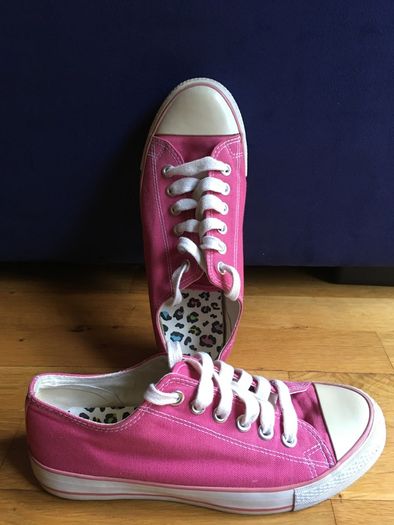 NEXT Baseball Sneakers 41 Two Pairs Canvas Plimsolls    -  with Bonus Funky Insoles