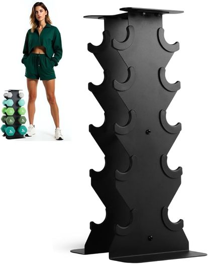 Dumbbell Rack Heavy Duty Steel, 3-Tier/ 5-Tier/ 6-Tier Weights Storage Dumbbell Stand, Dumbbell Tree Stand Weights Holder for Home Gym