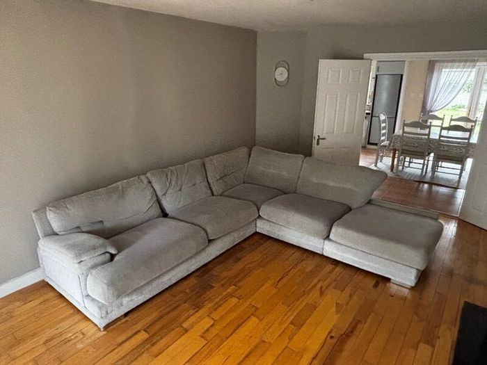 Grey Living Room Corner Sofa/Couch