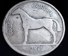 #820 - Ireland - 1928 - Half Crown - Silver - KM.8