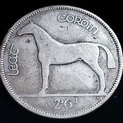 #820 - Ireland - 1928 - Half Crown - Silver - KM.8