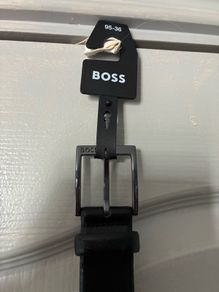 BOSS Mend Leather Belt Size 36 Black (New with Tags)