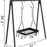 BRAND NEW Swing Grill Campfire Cooking Stand Multi-Use Carbon Steel Equipment Easy to Install Height Adjustable Camping Outdoors Image 7