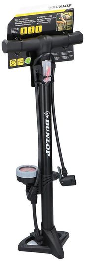 Dunlop Bike Floor Pump with Analogue Gauge - FREE SHIPPING - Delivery in 1/2 working days by GLS