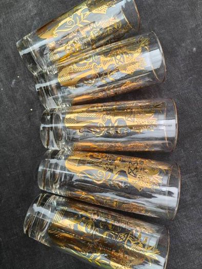 5 x Mid Century Highball glasses