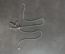 Solid silver chain and horse pendant