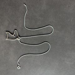 Solid silver chain and horse pendant