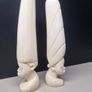 Pair of Handmade African Style Carved Figurines  21.5cm Decorative Sculptures Image 3
