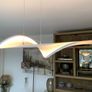 Stunning white fabric large pendant light Image 5
