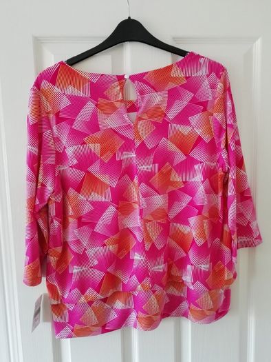 Gerard 3/4 sleeve bar dressy top pink size 18 NEW with tags