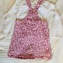 Pink leopard print pinafore with long sleeved top 2-3 Image 2