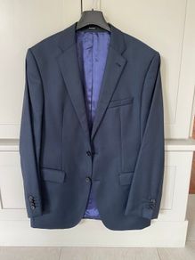 Designer Baumler Mens navy jacket in a fine wool with silk lining