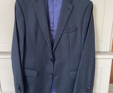 Designer Baumler Mens navy jacket in a fine wool with silk lining