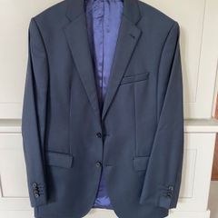 Designer Baumler Mens navy jacket in a fine wool with silk lining
