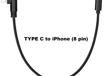Type C to 8 pin iPhone Data Charging Cable for DJI Mavic Air 2 iPhone 11 XR 12 8