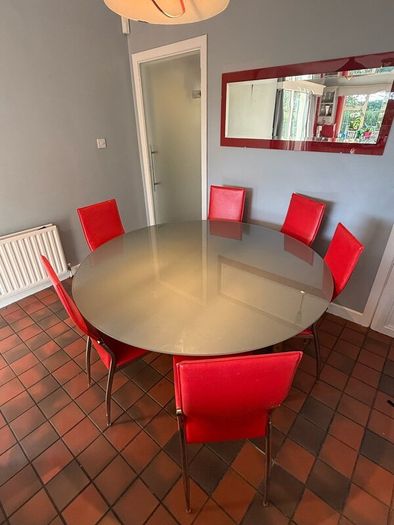 Toughened Glass Table Top & 6 Chairs