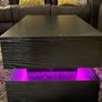 Black LED Coffee Table Image 3