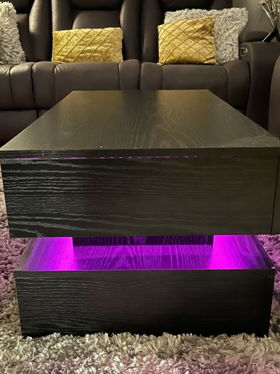 Black LED Coffee Table