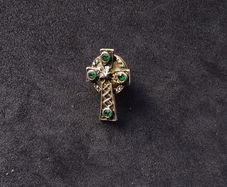 Celtic Cross Lapel Pin Badge