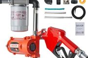 Fuel Transfer Pump, 12V DC 40 L/min, Portable Diesel Transfer Pump Kit, with Auto Shut-Off Nozzle, Discharge Hose, Overheat Protection, Power Cable, Explosion-Proof, for Gasoline Diesel Kerosene