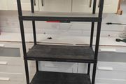 5 Tier Storage Rack, Black Plastic for Sale