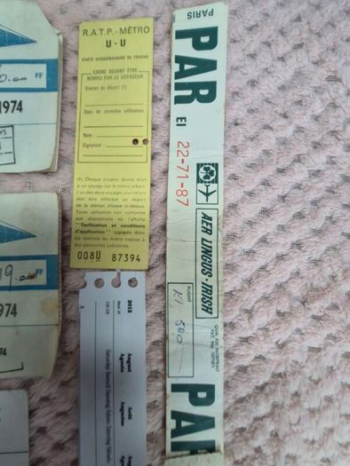 Vintage transport Tickets