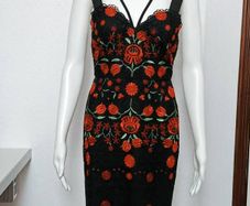 Karen Milllen rose chemical lace embroidered mini dress