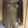 One O One French transparent oversized one size grey cover up top Postage included Image 4
