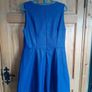 blue faux leather womans dress Image 2