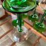 Classic Emerald Green Long Stem Wine Glasses made in France Image 8