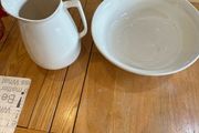 Vintage White Jug and Bowl