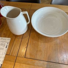 Vintage White Jug and Bowl