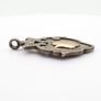 Antique 925 Sterling Silver Heraldic Fob Pendant, Rose Gold Detail Shield, Chester 1920 Image 6
