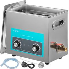 6.5L Ultrasonic Cleaner Jewelry Cleaner with Heater Timer for Jewelry Cleaning Knob Control